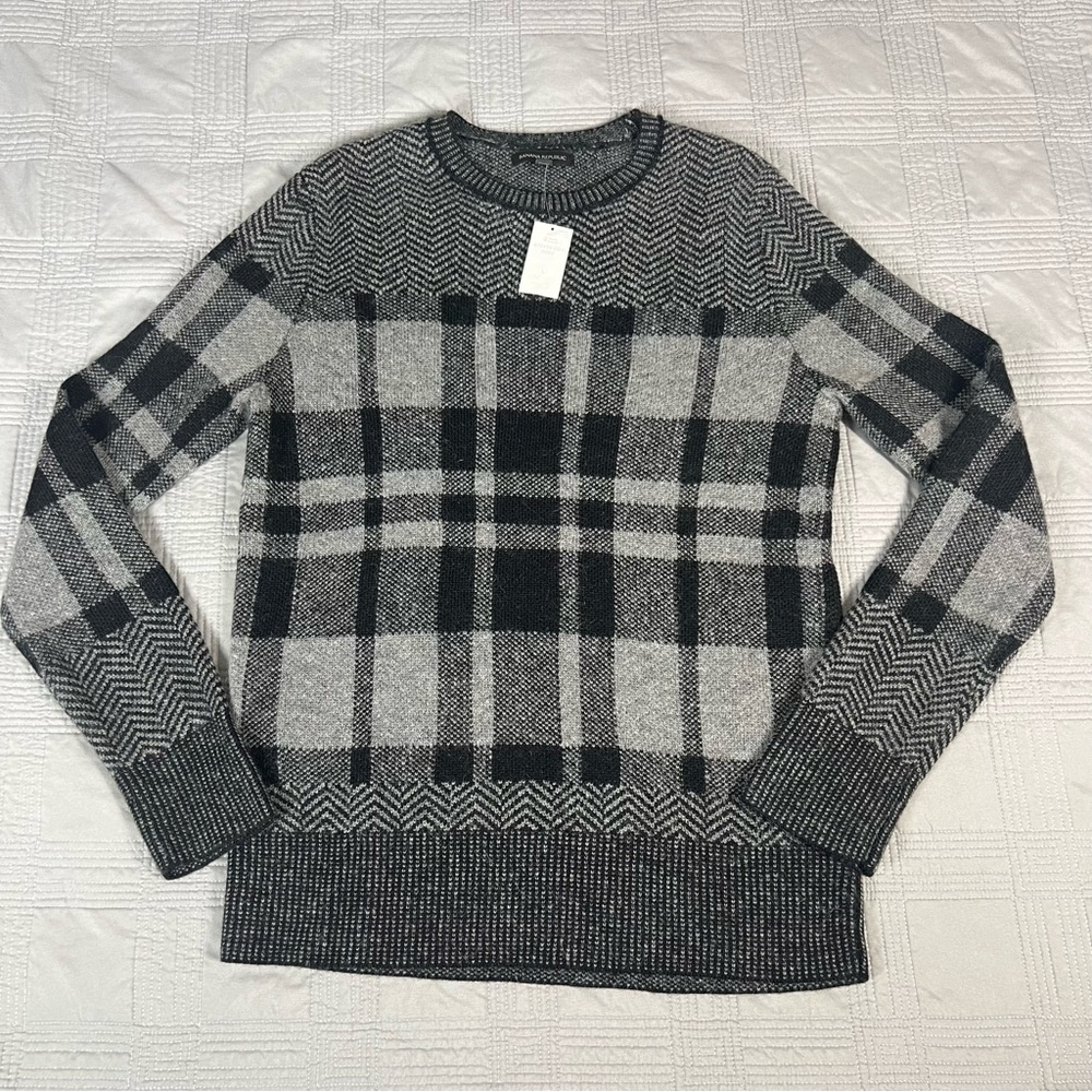Banana Republic Sweater Jacquard Crewneck Pullover Mens Size Large Wool NWT